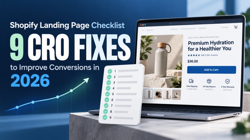 Shopify Landing Page Optimization Checklist: 9 CRO Fixes to Improve Conversions in 2026