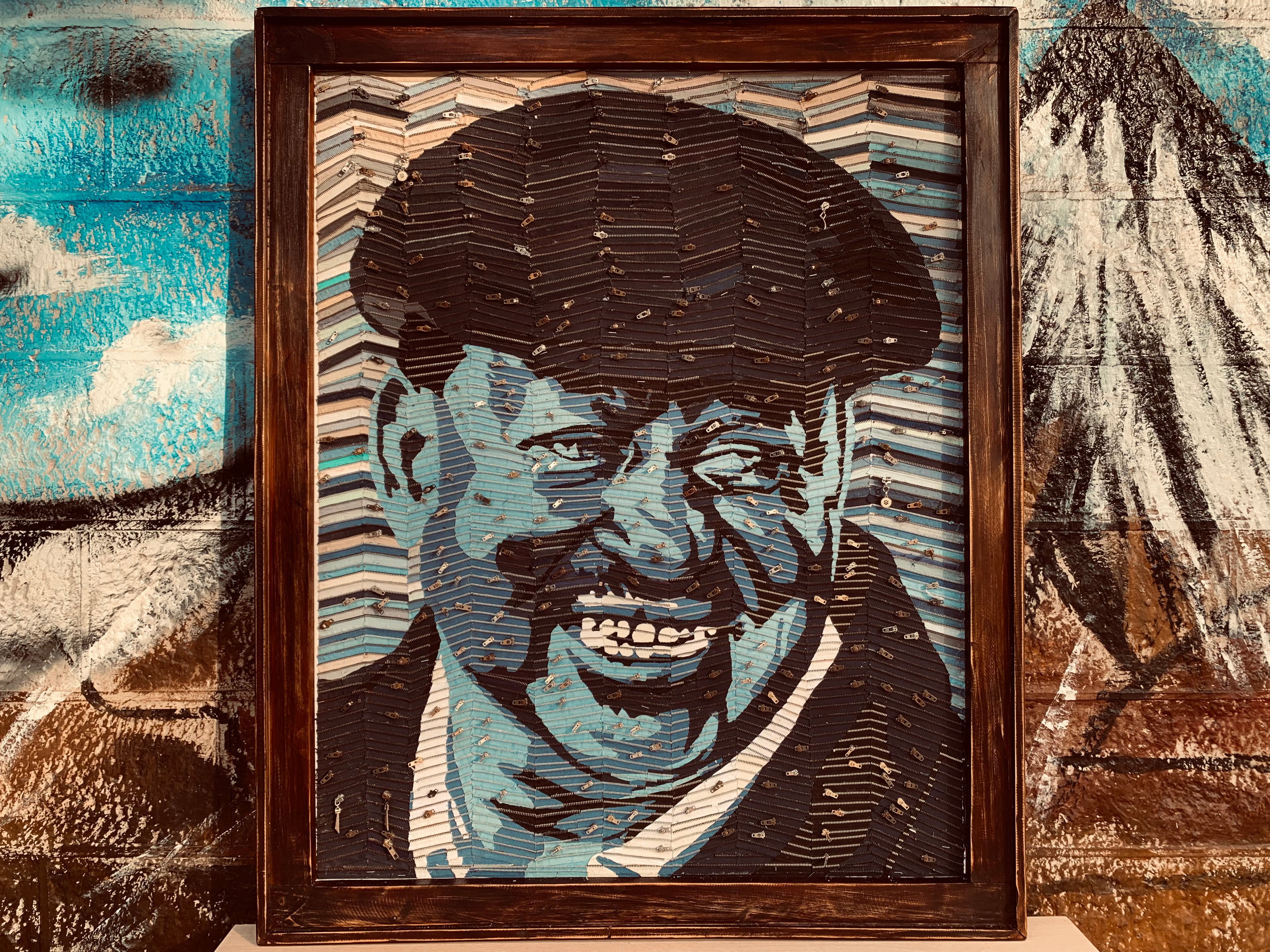 “The Quiet Joy”, Mixed Media on Canvas (Textural Layering / Collage Technique), 2026, by Tetra