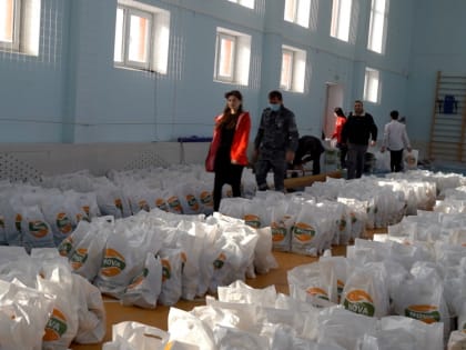 Волонтёры Хасавюртовского района активно поддержали акцию по раздаче продуктов первой необходимости нуждающимся семьям