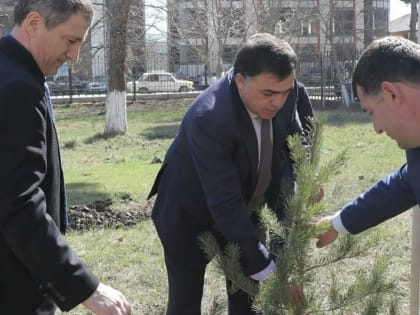В Магарамкентском районе продолжается работа по благоустройству и  озеленению территорий
