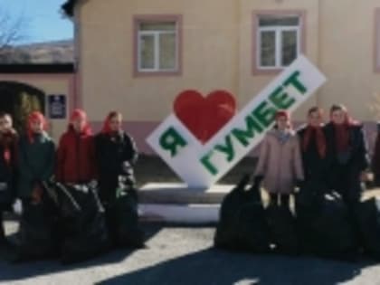 Сотрудницы детско-юношеской библиотеки Гумбета провели акцию «Чистое село»