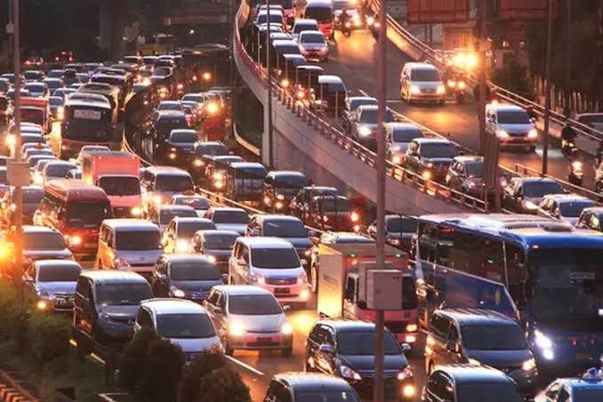 Kemacetan setelah pulang kantor/Foto: Harian Haluan