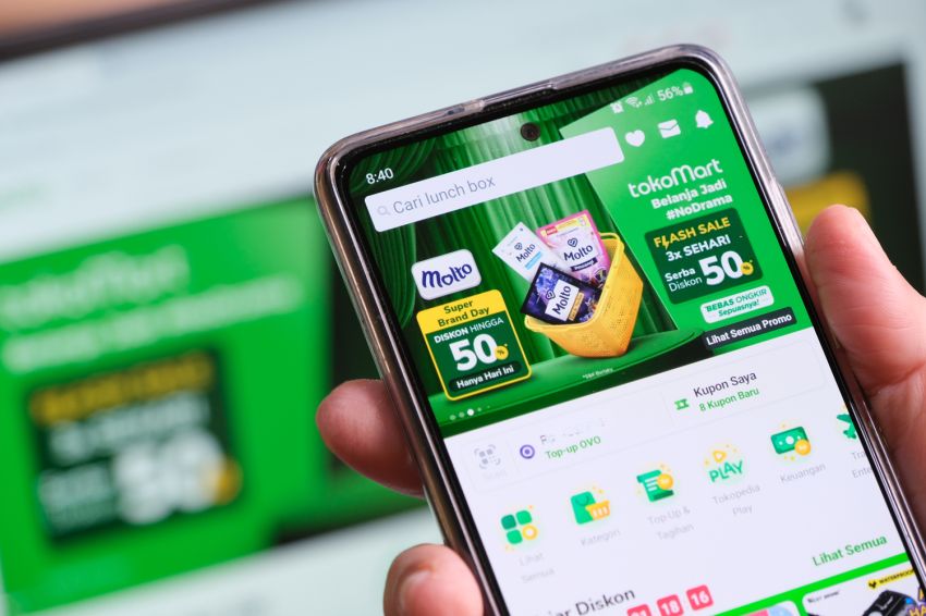 Tampilan Aplikasi Tokopedia/Foto: Freepik