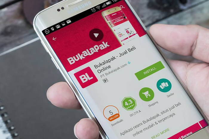 Tampilan Aplikasi Bukalapak/Foto: Freepik