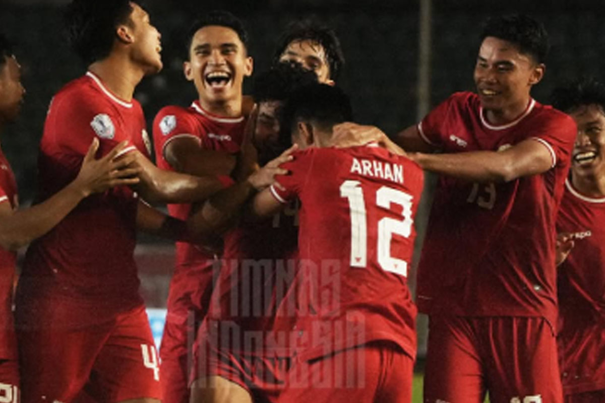 Para pemain Indonesia merayakan gol ke gawang Myanmar. (Instagram.com/timnas.indonesia)