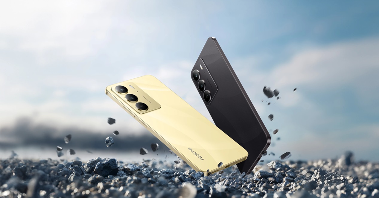 Tampilan Realme C75, Desain Kokoh Tahan Benturan dan Semprotan Air