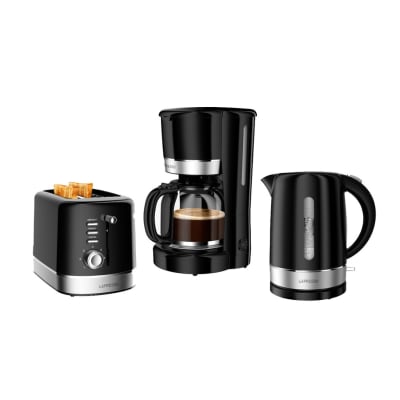 LePresso Kahvaltı Seti Tost Makinesi, Su Isıtıcısı ve Filtre Kahve Makinesi - Siyah