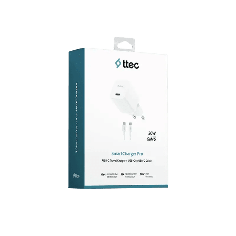 Ttec  Smartcharger 20w Pd Gan + Usb-c 3a Cable