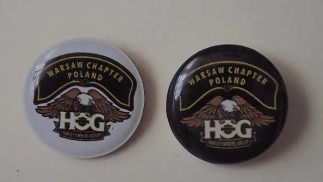 PIN okrągły "Warsaw Chapter Poland HOG"