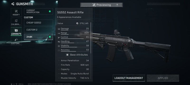 Build screenshot