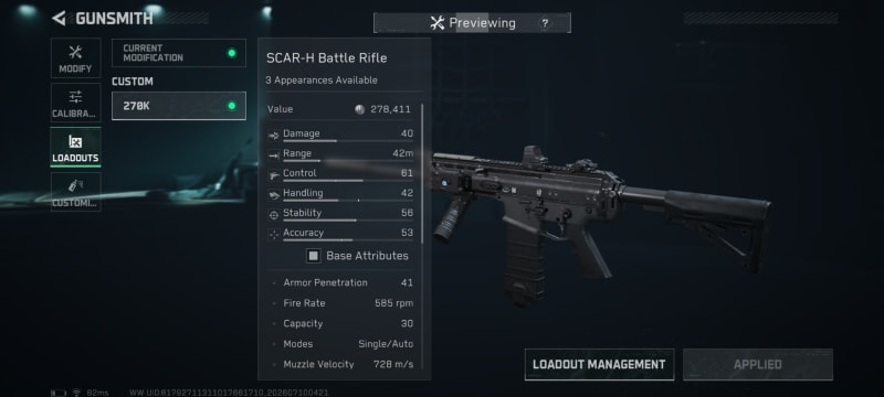 Build screenshot
