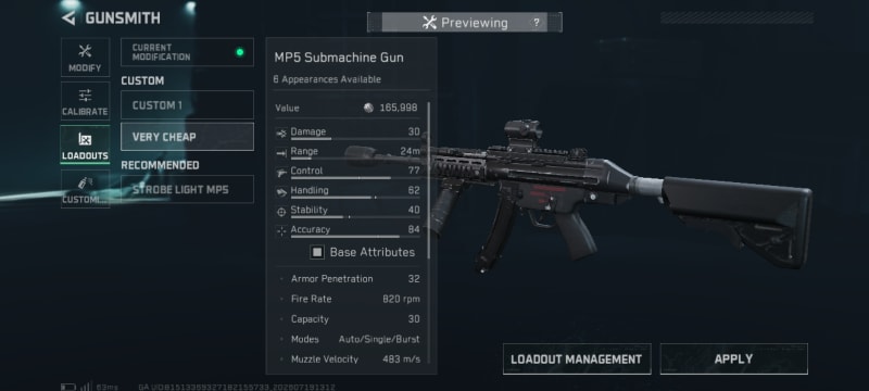 Build screenshot