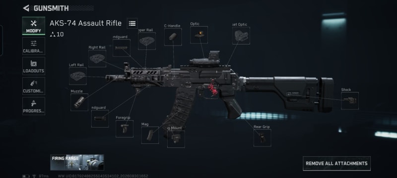 Build screenshot