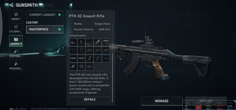 Build screenshot