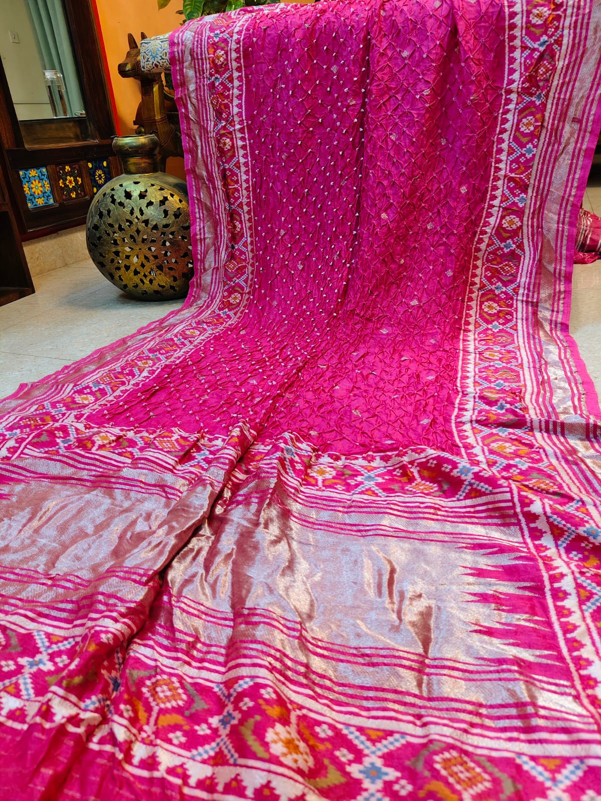 Benarsi Patola Paithani Bandhej Saree