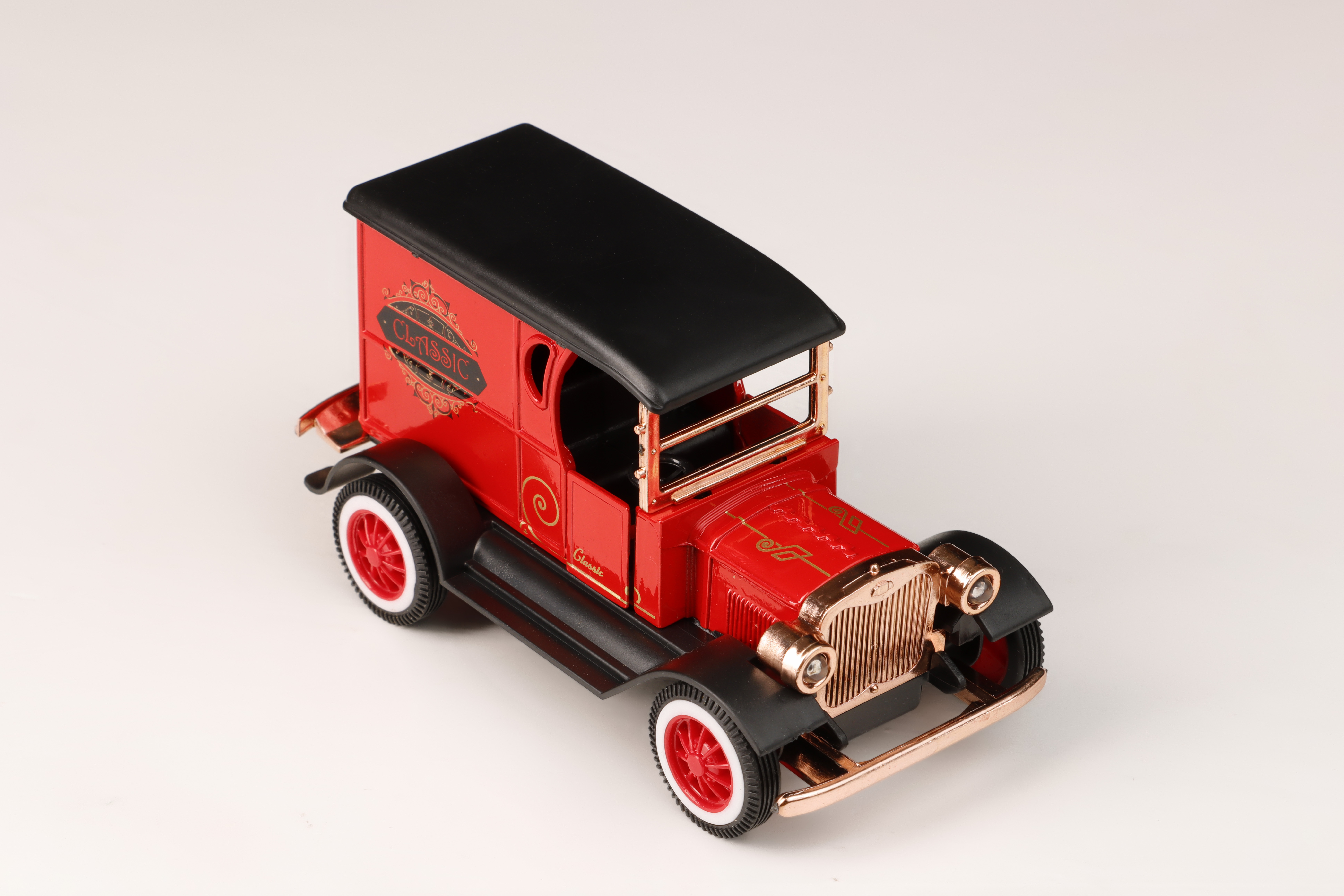 Vintage Crimson Delivery Truck