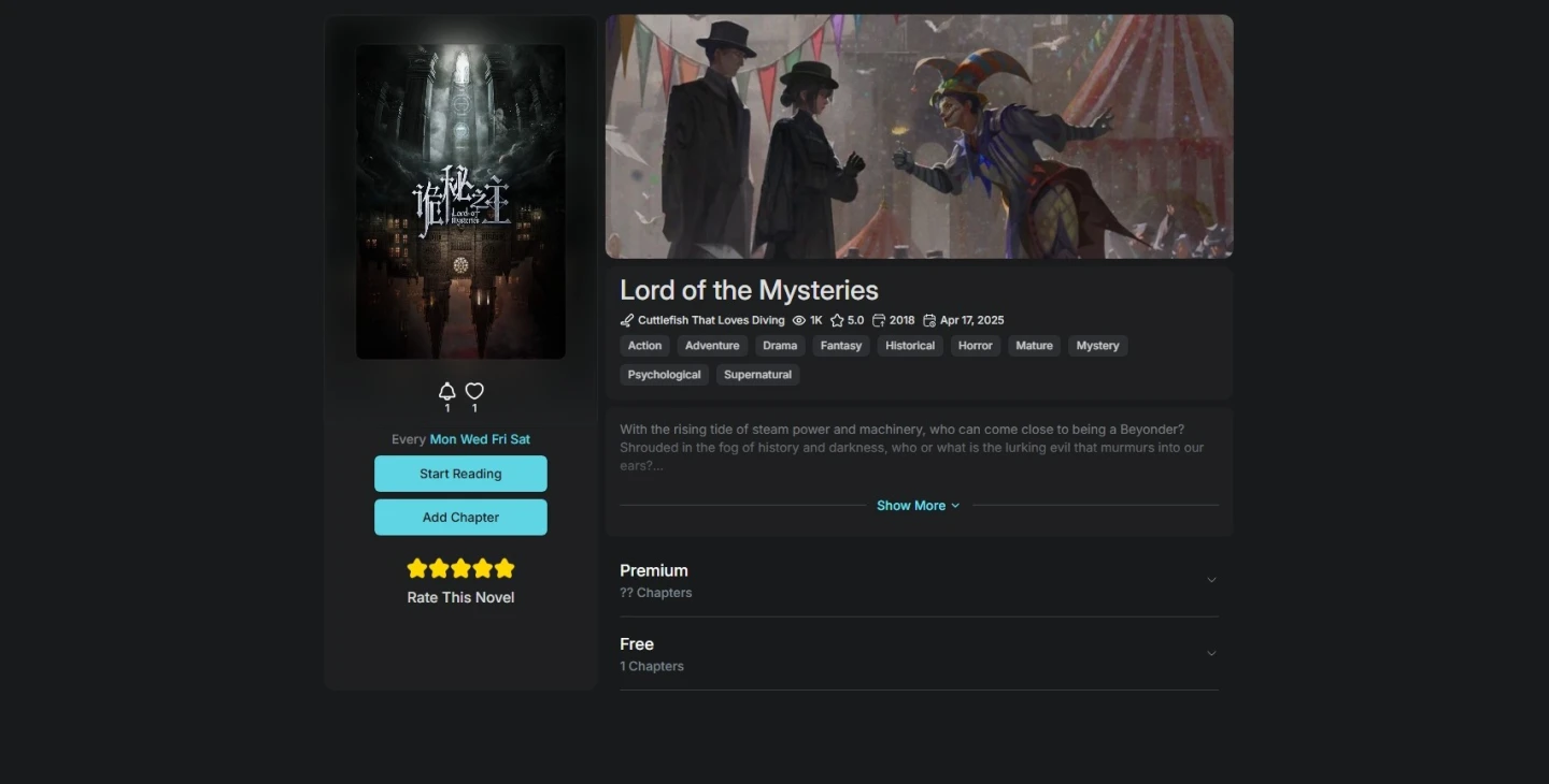 Project Novel Reader App