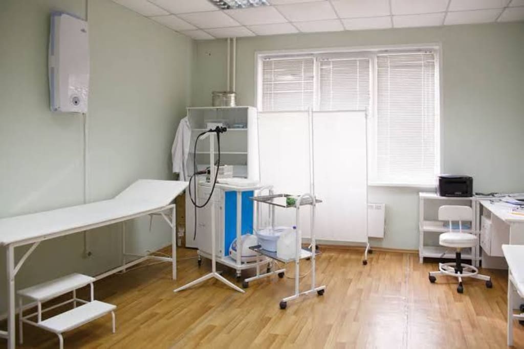Clinic interior waiting area