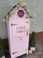 Lana Bakes Cake Shed cake shed