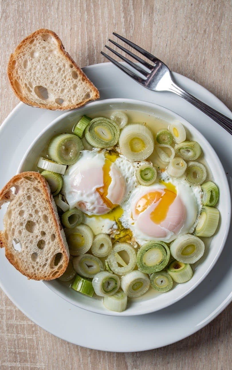 Uova “Shakshuka” Bianca con Porri e Zucchine