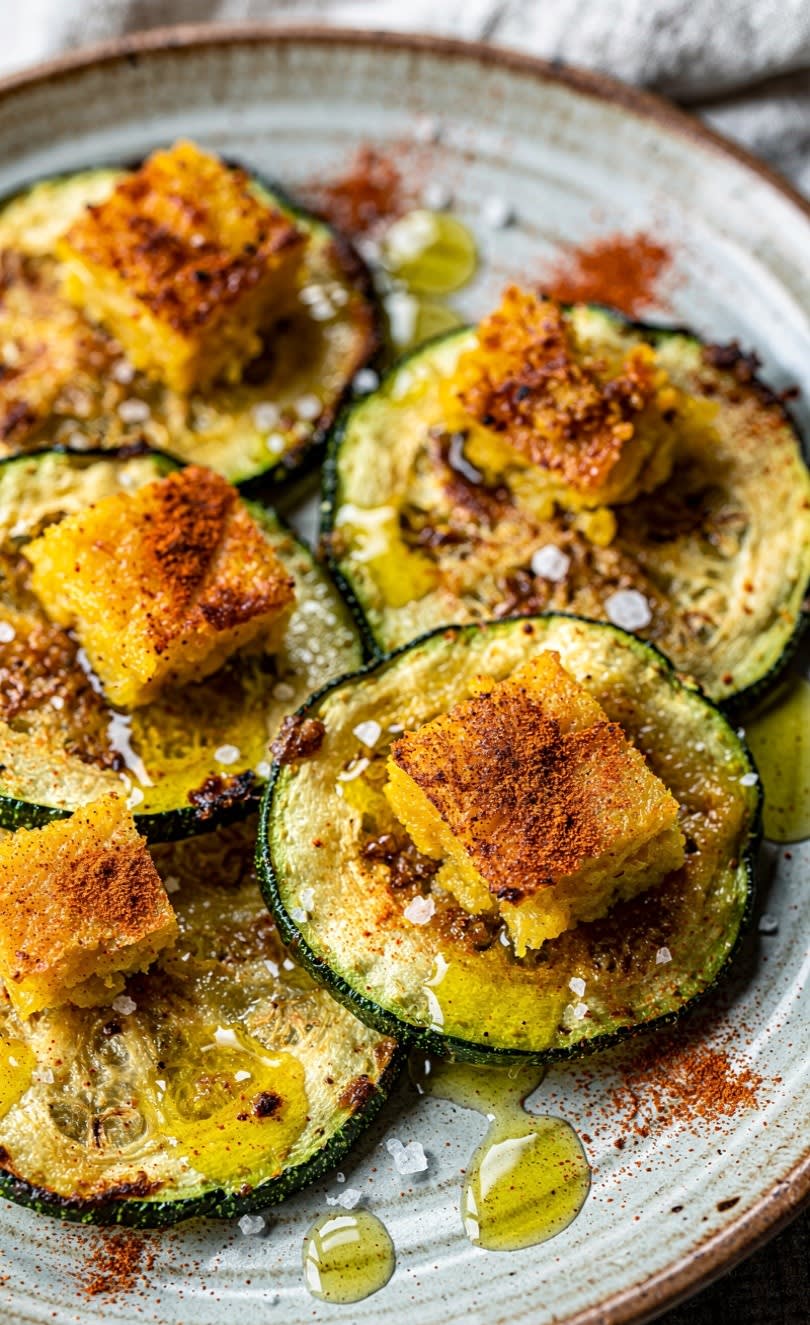 Mopur Croccante con Chips di Zucchine al Forno