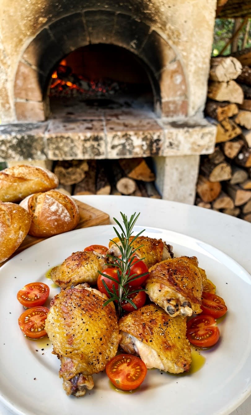 Pollo (Petto) al Rosmarino con Pomodorini in friggitrice ad aria.