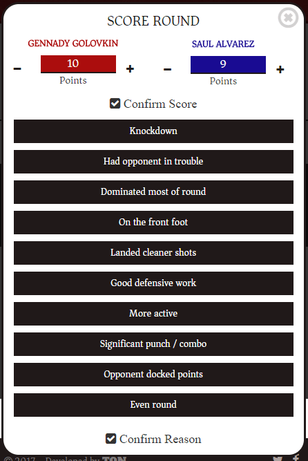 Fight Score Scorecard App