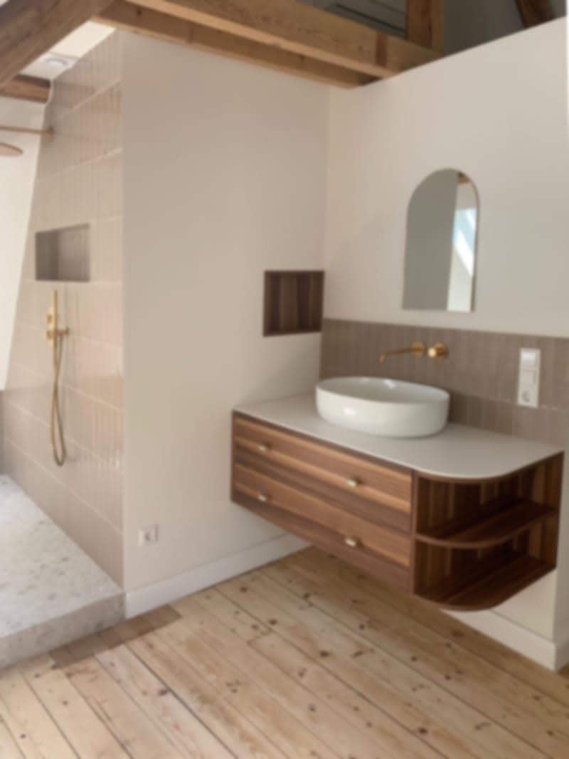 Custom wooden bathroom furniture Luxembourg