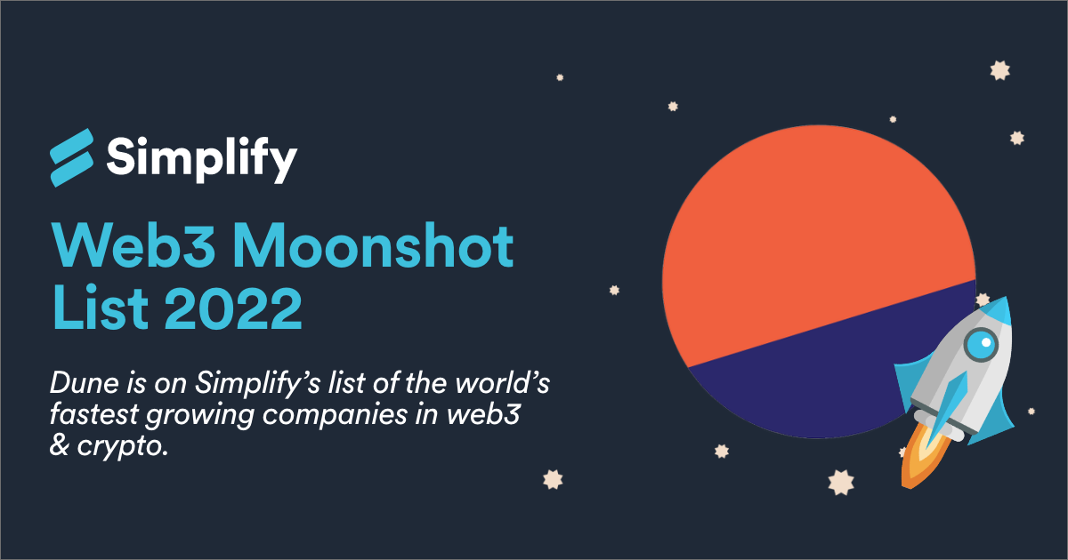 Dune Analytics is on the Web3 Moonshot List | Simplify Jobs