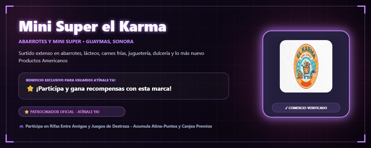 Banner promocional de Mini Super el Karma