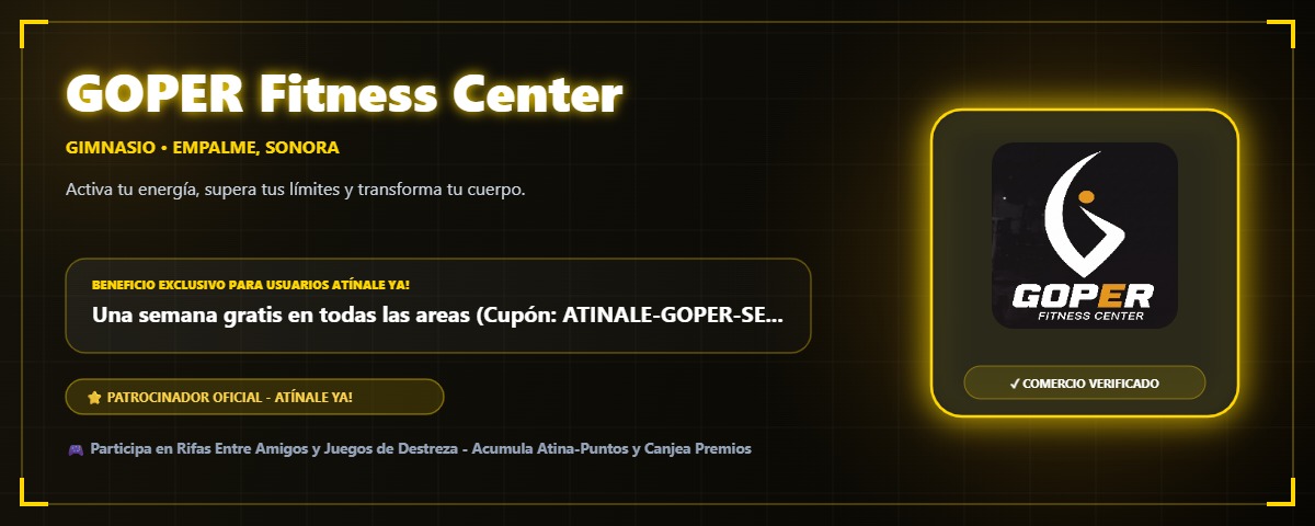 Banner promocional de GOPER Fitness Center