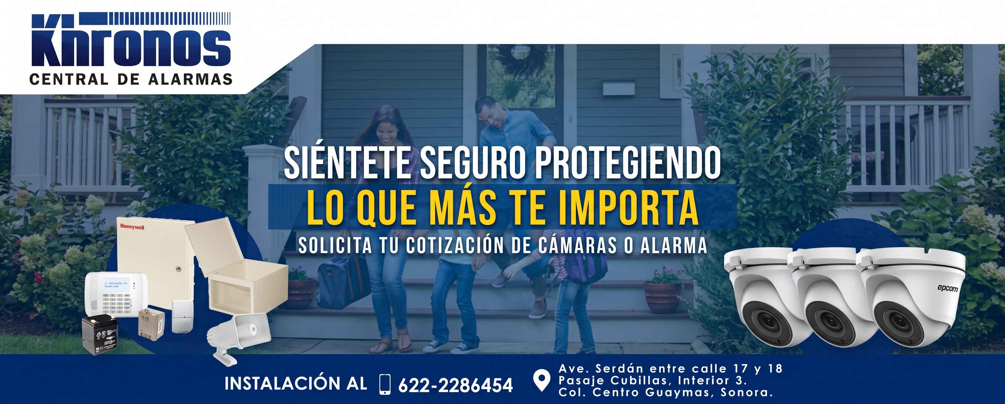 Banner promocional de Khronos Central de Alarmas y Seguridad