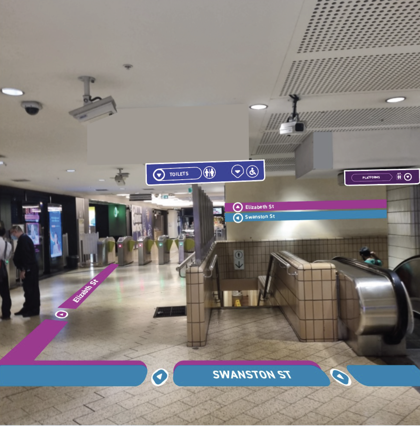 Underground station wayfinding