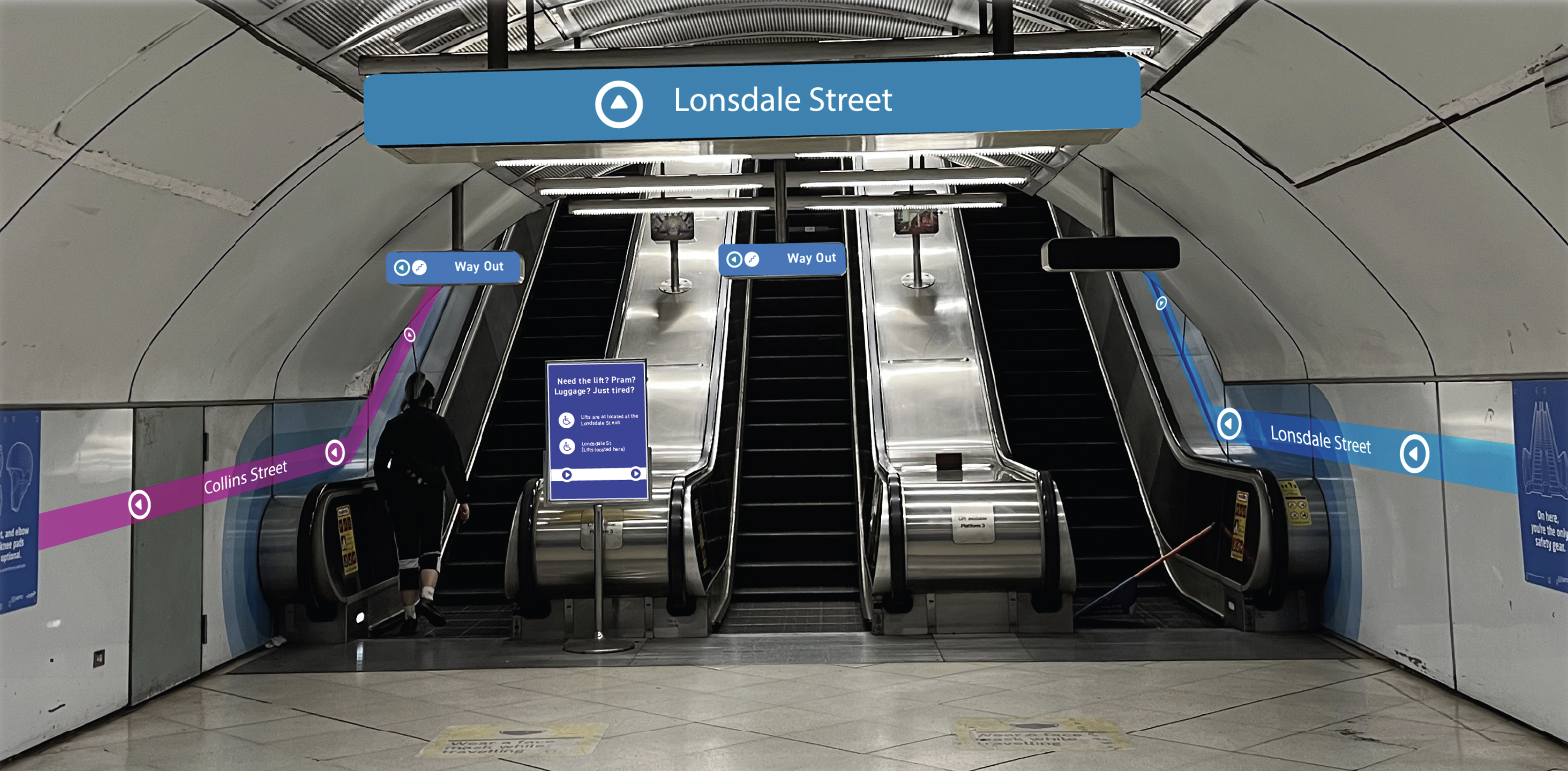 Underground station wayfinding