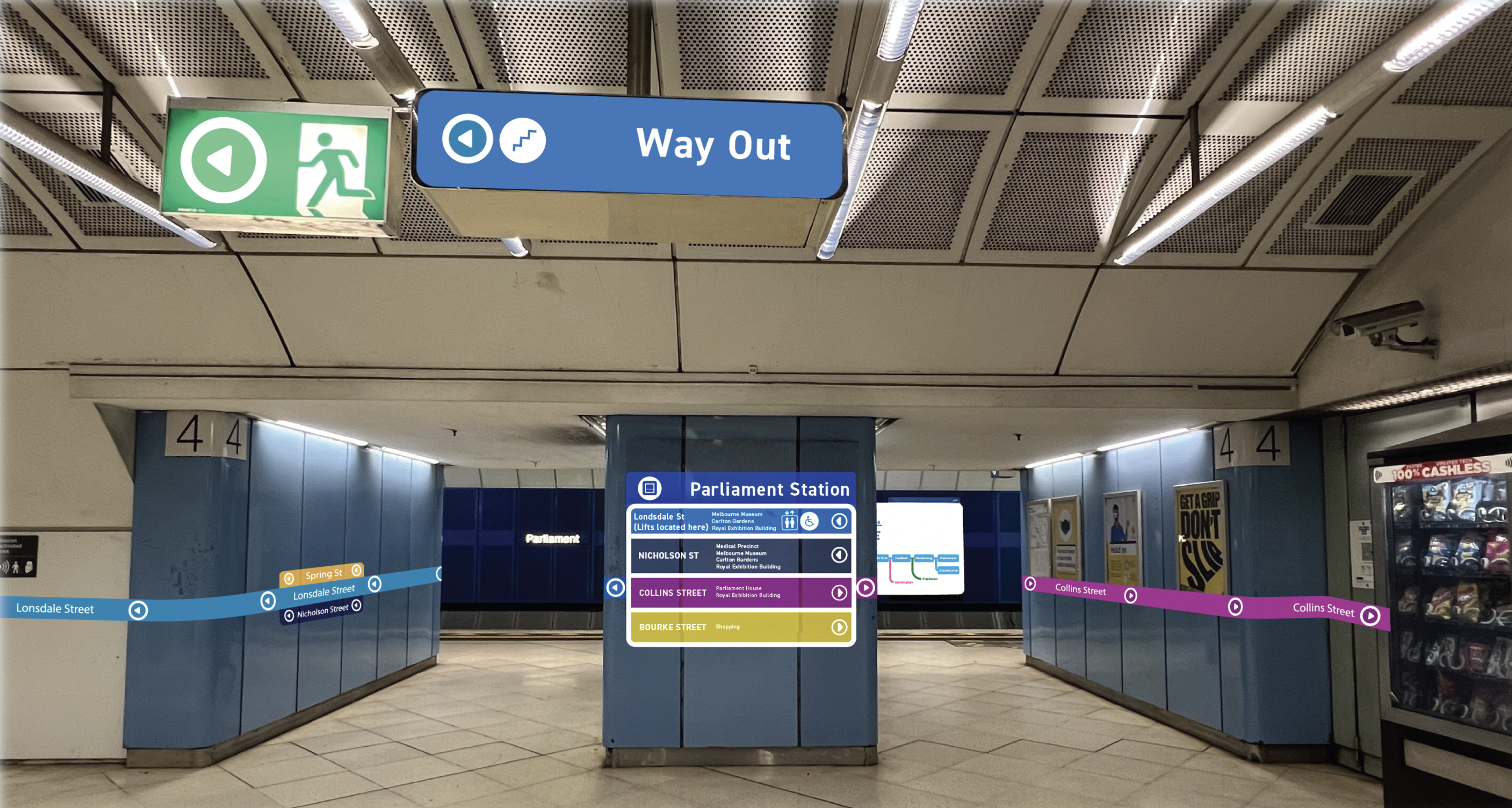 Underground station wayfinding