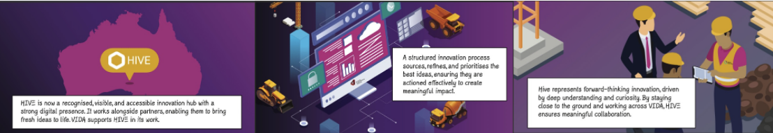 Example comic-strip visual bringing a team vision to life