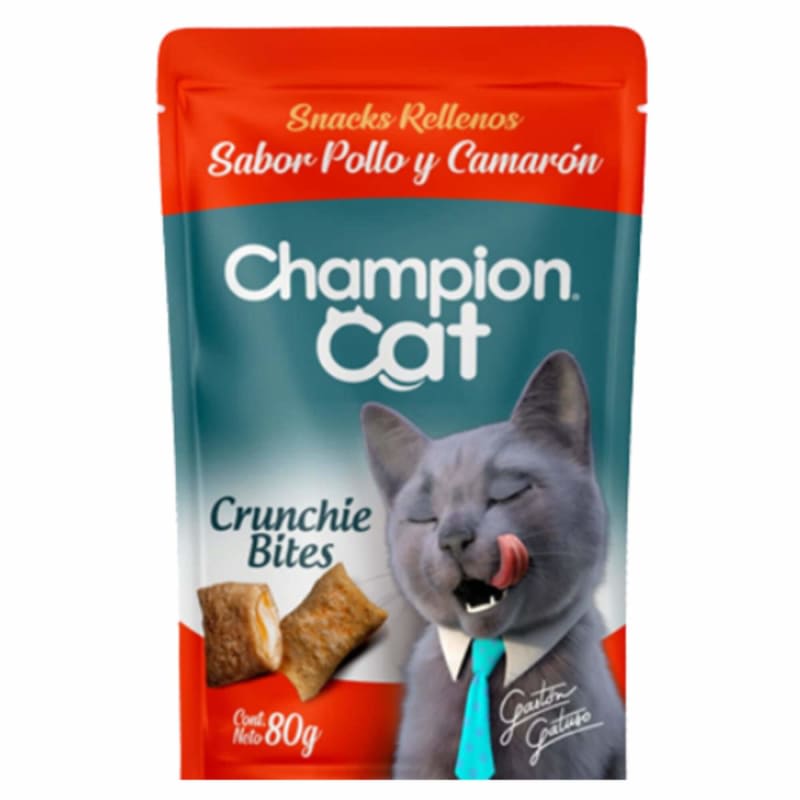 CAJA SNACK CHAMPION CAT POLLO&CAMARON 12*80 GR