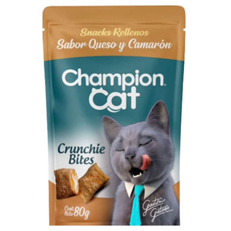 CAJA SNACK CHAMPION CAT SALMON&QUESO 12*80 GR