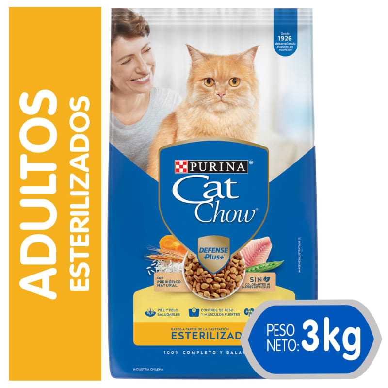 CAT CHOW ESTERILIZADO DEFENSE PLUS 3K