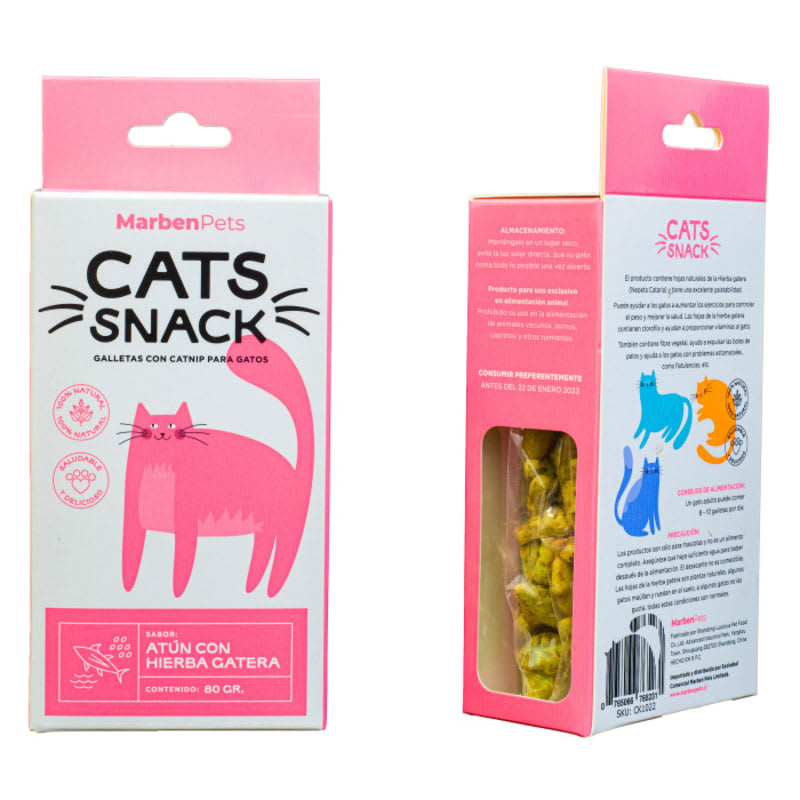 CATS SNACK GALLETA ATUN/HIERBA GATERA (CK1022)