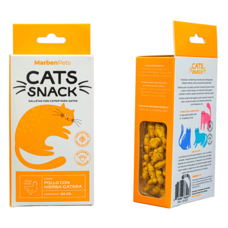 CATS SNACK GALLETA POLLO/HIERBA GATERA (CK1023)