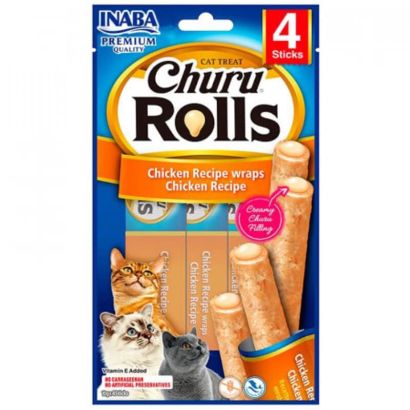 CHURU ROLLS CAT CHICKEN RECIPE 40GR(USA733C)