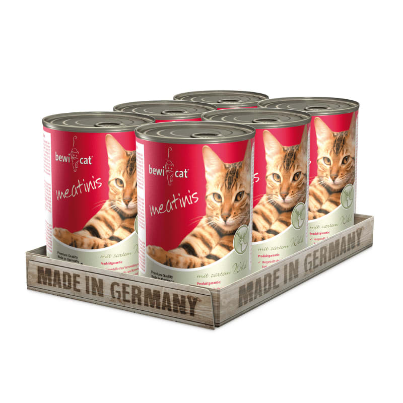 DISPLAY LATA BEWI CAT RICO EN AVES X6 400GR