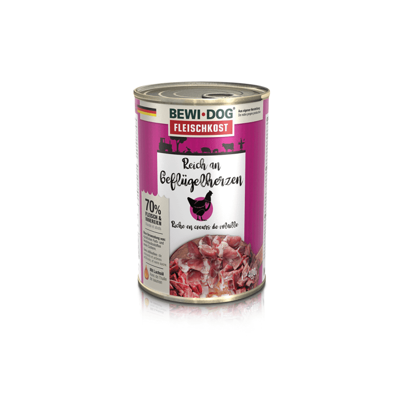 DISPLAY LATA BEWI DOG RICO CORAZON AVE 6X400GR