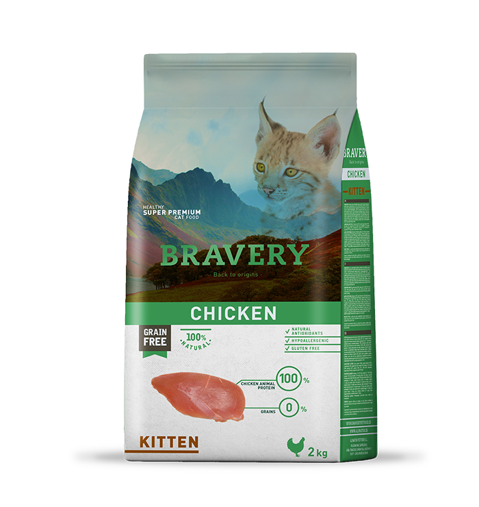 BRAVERY GATO KITTEN CHICKEN 2KG