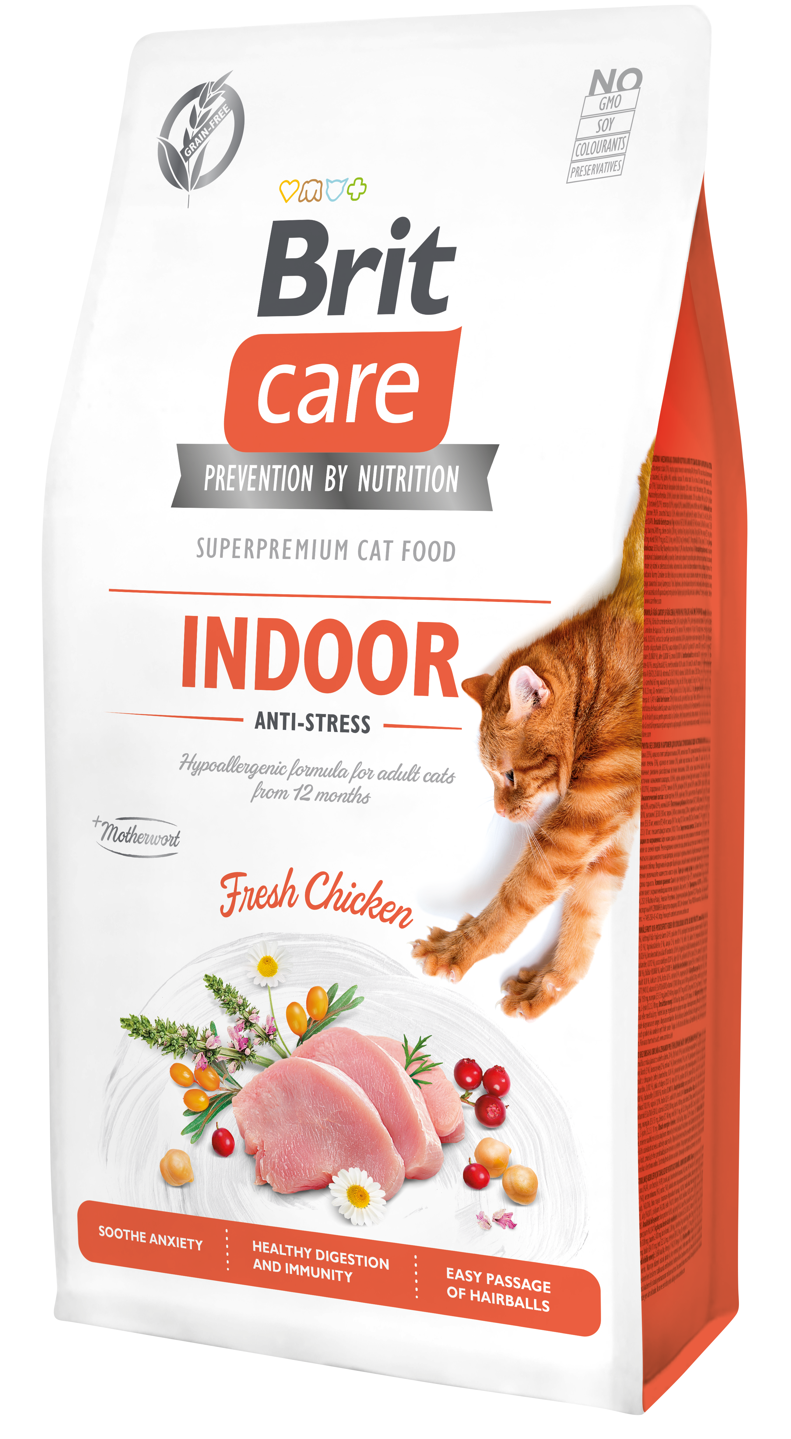 BRIT C. CAT GRAIN FREE INDOOR ANTI STRESS 7KG
