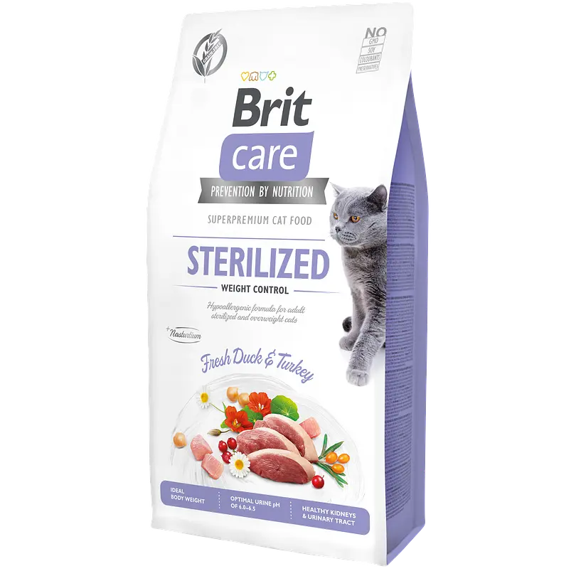 BRIT CAT GRAIN FREE STERILIZED WEIGHT CONTROL 7KG