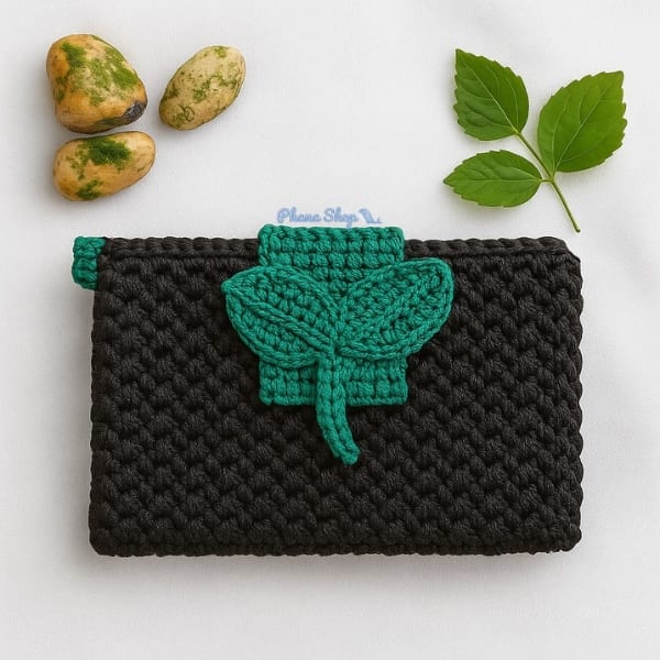 Rajutan pouch model pita