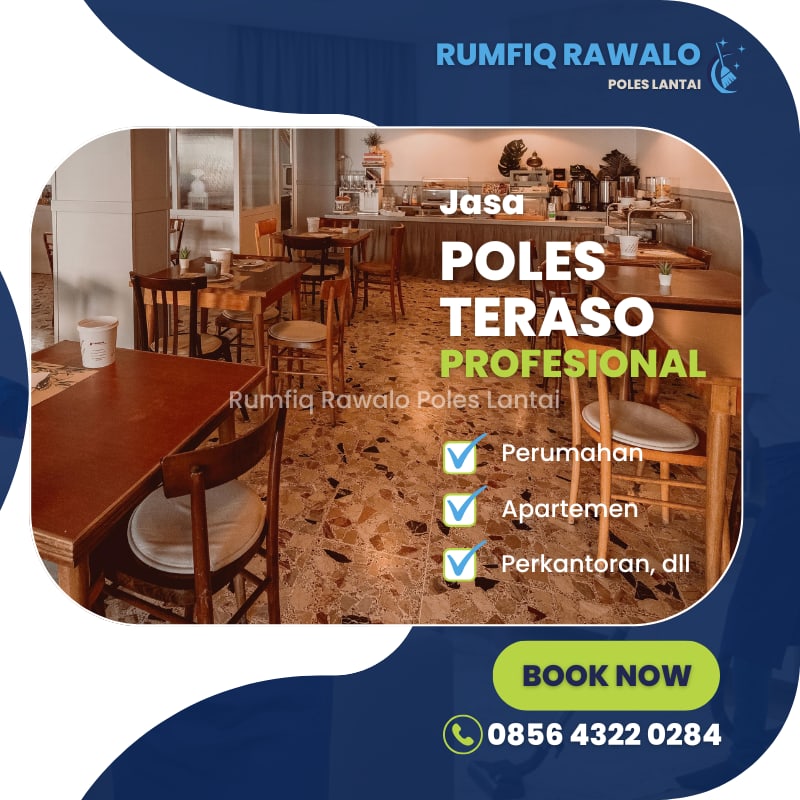 Jasa Poles Lantai Teraso jadi Kinclong