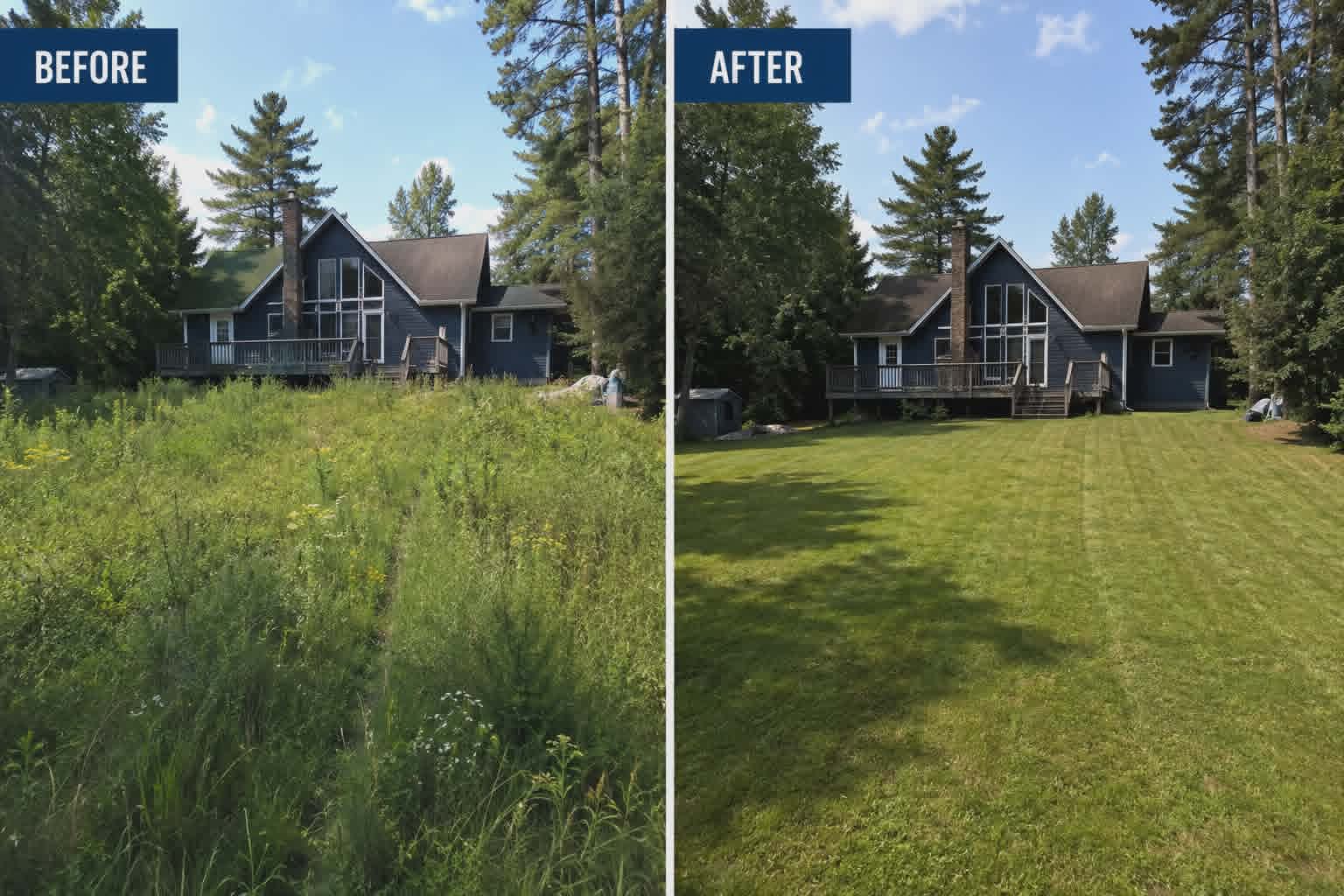 Overgrown Lot Reclaim — before and after by 3Sixty North in Greater Sudbury